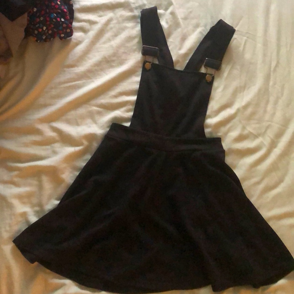 Black overall dress